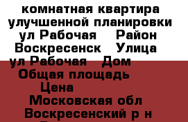 2-комнатная квартира улучшенной планировки, ул.Рабочая! › Район ­ Воскресенск › Улица ­ ул.Рабочая › Дом ­ 106 › Общая площадь ­ 51 › Цена ­ 2 000 000 - Московская обл., Воскресенский р-н, Воскресенск г. Недвижимость » Квартиры продажа   